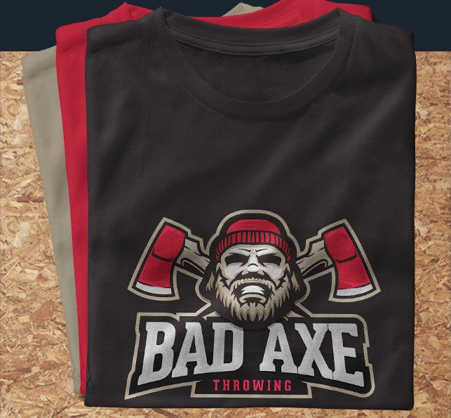 T-shirts with Bad Axe logo